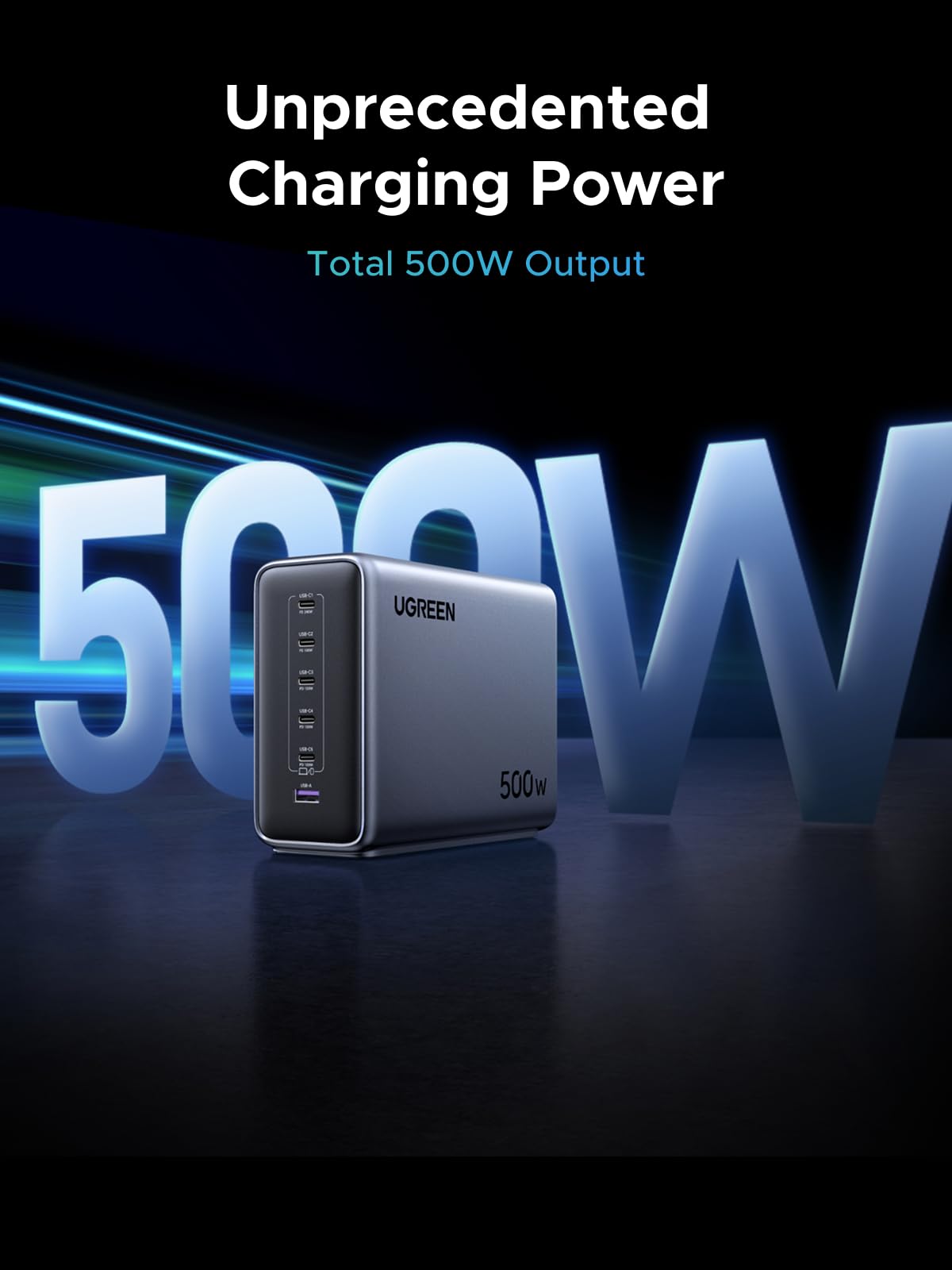 500W USB-C GaN Charger - Fast Charging Hub for Workspaces | UGREEN CA