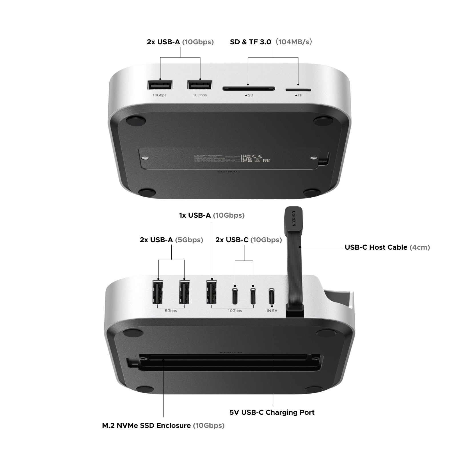 UGREEN Mac Mini M4 Docking Station with SSD Enclosure – 11