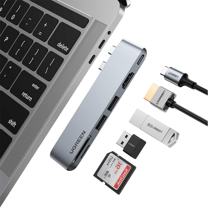 Vga Adapter To Hdmi Usb Multiport Adapter Macbook UGREEN 6-in-2