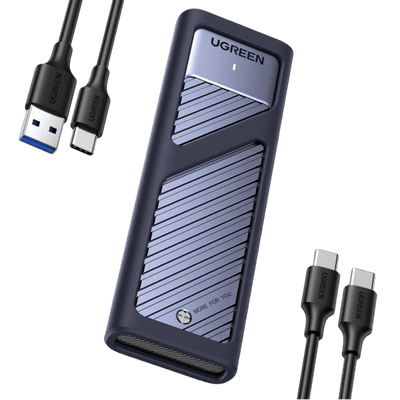UGREEN 10Gbps M.2 NVMe SATA SSD Hard Drive Enclosure With 2 Cables