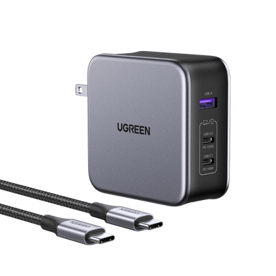 Ugreen Nexode 140W USB C GaN Charger-3 Ports Wall Charger