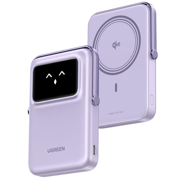 UGREEN Uno Magnetic Wireless Power Bank 10000mAh 15W Purple