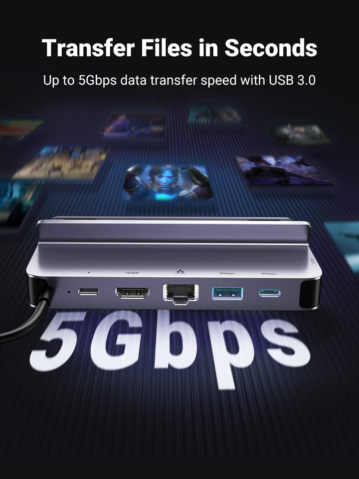 ugreen 6-in-1 4k hdmi fast charge universal docking station-transfer files in seconds