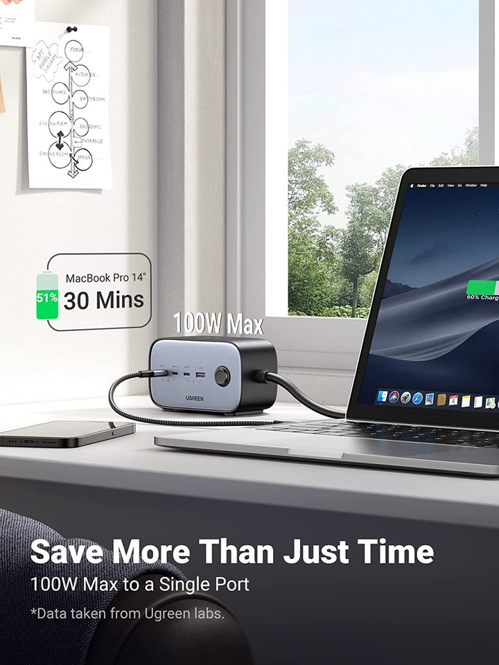 ugreen 100w usb c gan charging station-save more than just time