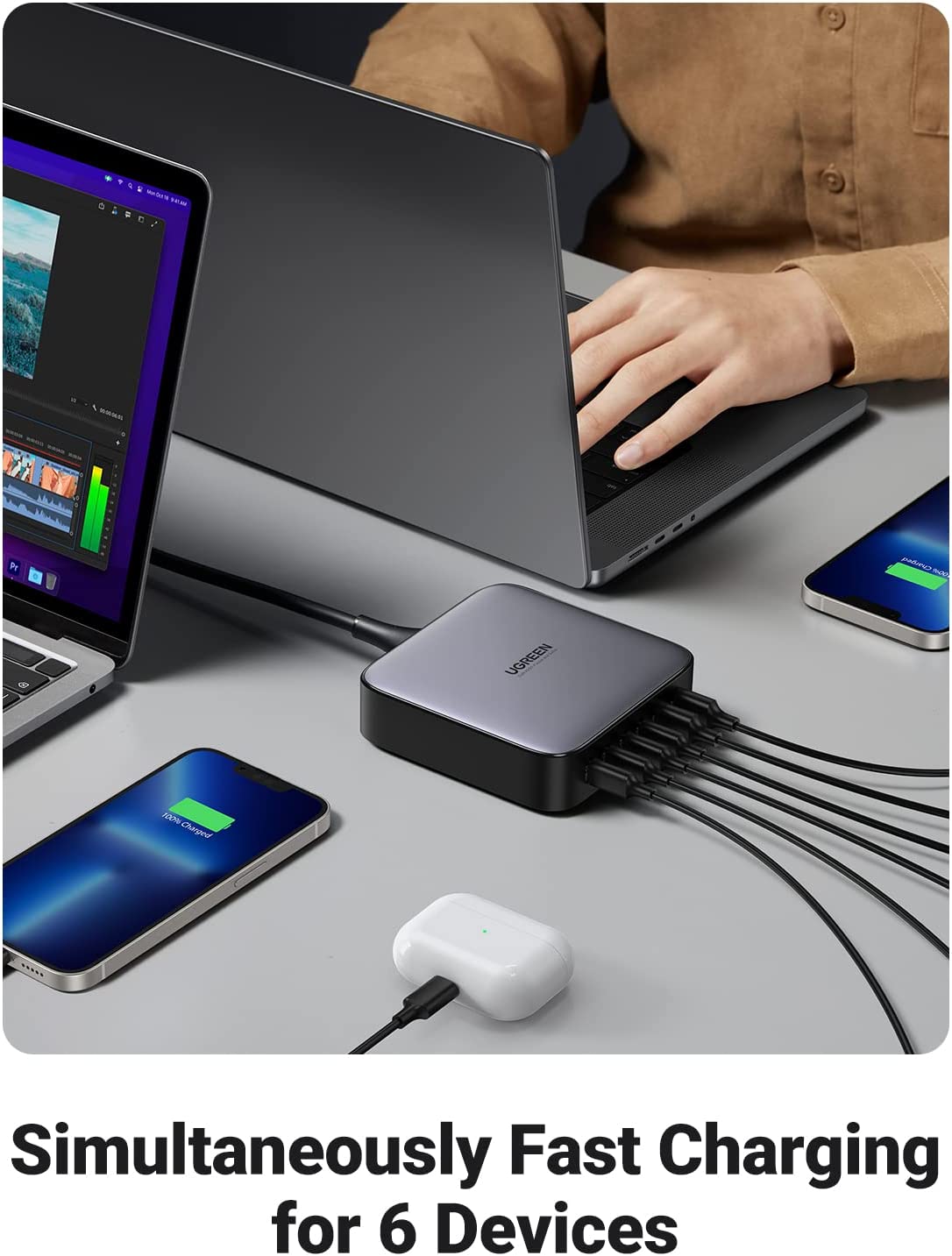 Ugreen Nexode 200W USB C GaN Charger-6 Ports Desktop Charger – UGREEN